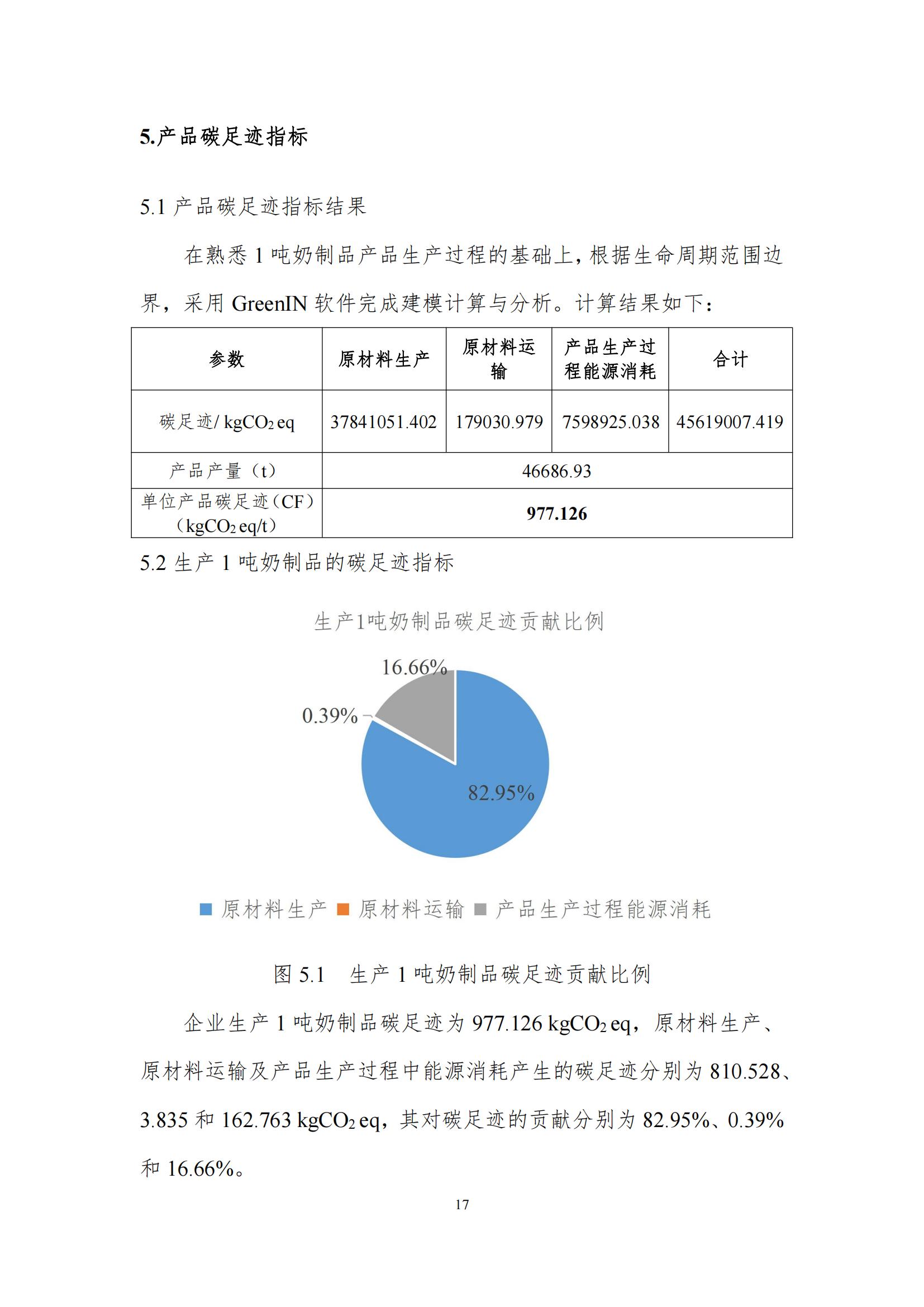 《鄭州花花牛乳制品有限公司產(chǎn)品碳足跡報告》公示